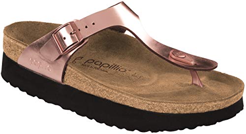 Birkenstock Papillio Women's Gizeh Platform Sandal, Copper Leather Regular