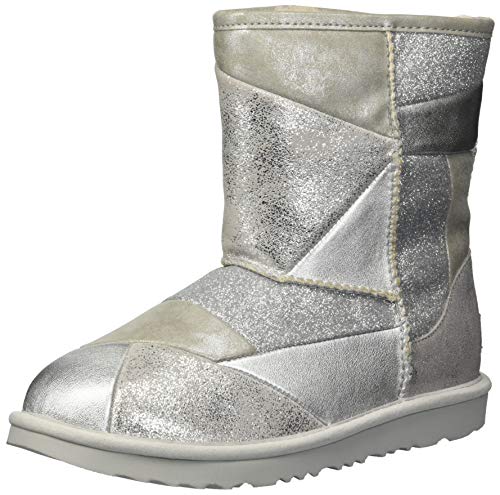 UGG Girls' T Classic Short II Patchwork Fashion Boot