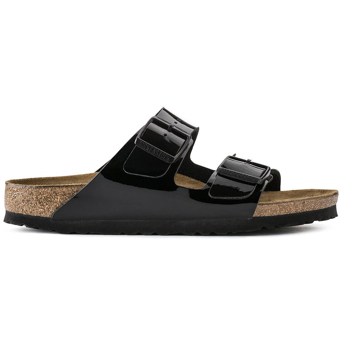 Birkenstock Unisex Arizona Patent Birko-Flor Sandal — Black