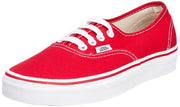 Vans Unisex Authentic Canvas Sneaker — Red, side view
