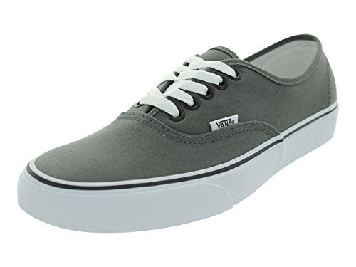 Vans Unisex Authentic Canvas Sneaker — Pewter, back view