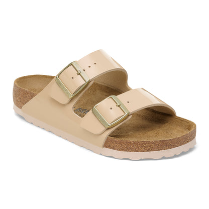Birkenstock Women's Arizona Sandal, Sand Patent Birko-Flor Narrow