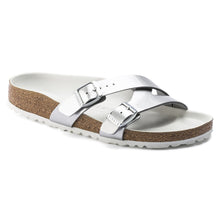 Birkenstock Women's Yao Hex Metallic Sandal in Silver