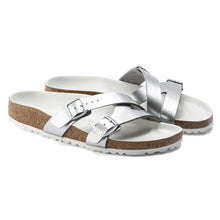 Birkenstock Women's Yao Hex Metallic Sandal in Silver