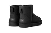 UGG Women's Classic Mini II Boot in Black — back heel view