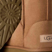 UGG Women's Classic Short II Boot in Chestnut — heel and UGG label detail