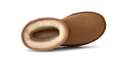 UGG Women's Classic Short II Boot in Chestnut — top view showing sheepskin lining
