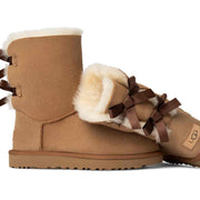 UGG Women's Bailey Bow II Boot — Chestnut, side view