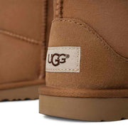 UGG Kids' Classic II Boot in Chestnut — heel and UGG label detail
