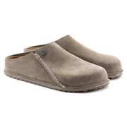Birkenstock Zermatt Gray Taupe suede clog, pair