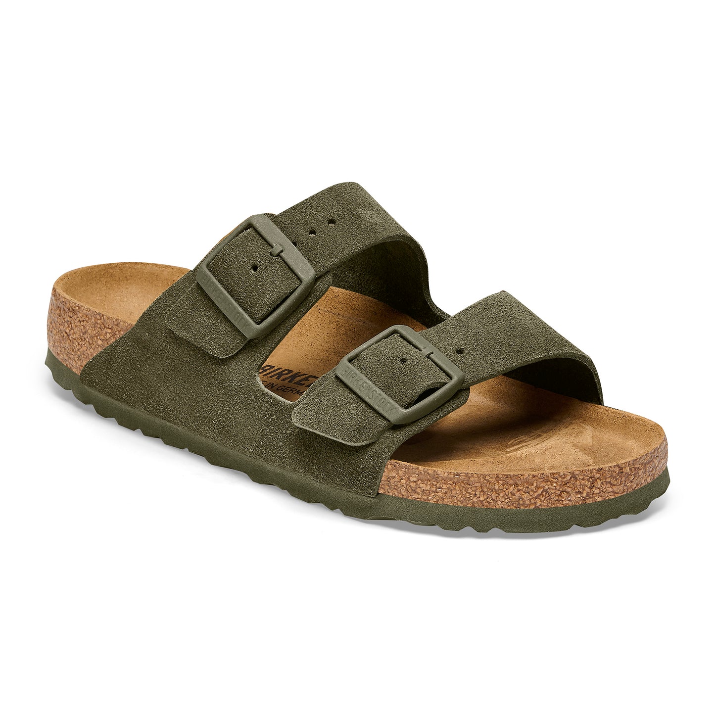 Birkenstock Arizona-Suede (Women) Sandal, Thyme Narrow
