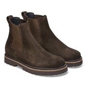 Birkenstock Highwood Mocha suede Chelsea boot, pair