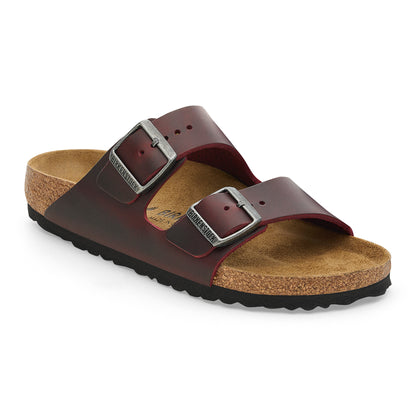 Birkenstock Women's Arizona-Oiled Leather Sandal, Zinfandel N