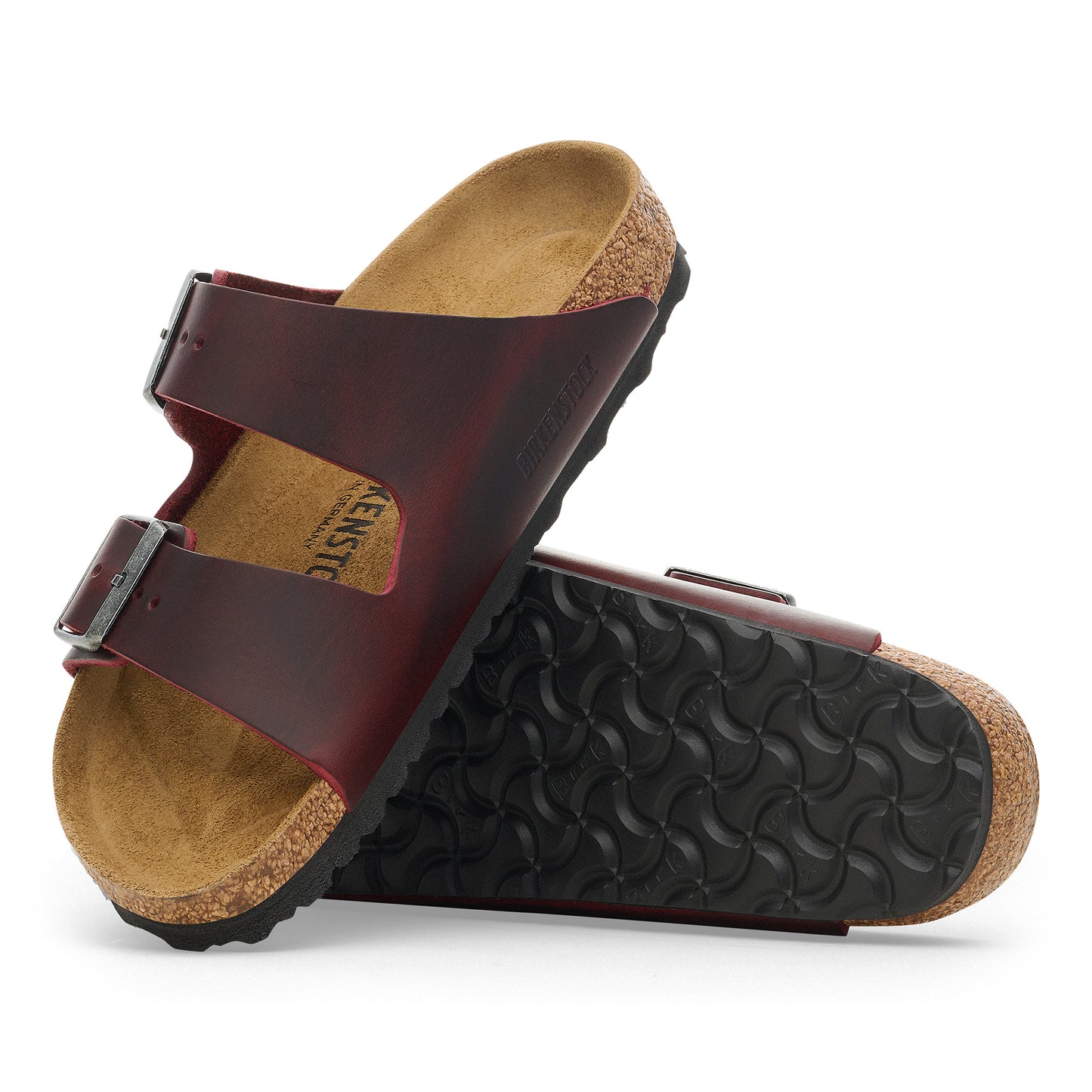 Birkenstock Women's Arizona-Oiled Leather Sandal, Zinfandel N