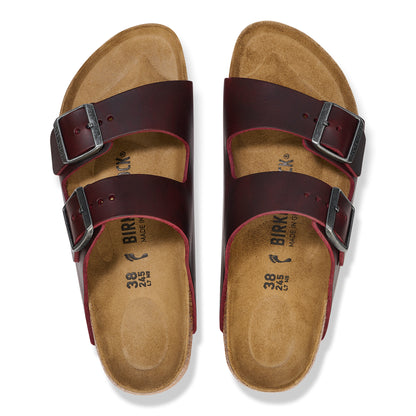 Birkenstock Women's Arizona-Oiled Leather Sandal, Zinfandel N
