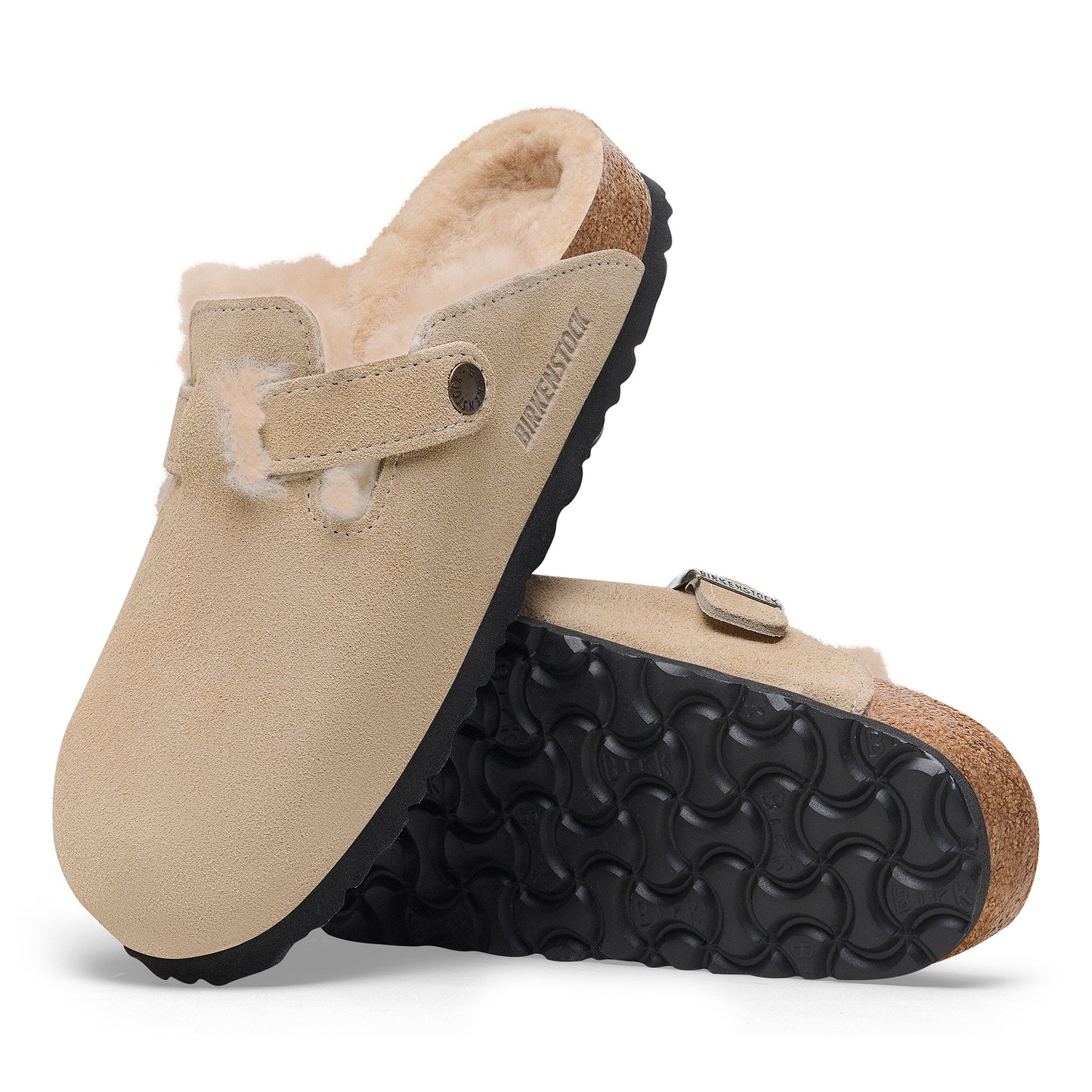Birkenstock Men's Boston Soft Footbed Clogs, Taupe, Tan