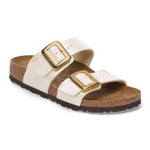 Birkenstock Women's Sydney Luxe Buckle-Graceful Sandal, Pearl White Narrow