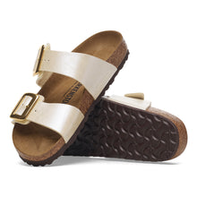 Birkenstock Women's Sydney Luxe Buckle-Graceful Sandal, Pearl White Narrow