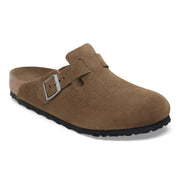 Birkenstock Boston Soft Footbed Suede Clog — Dark Tea Brown