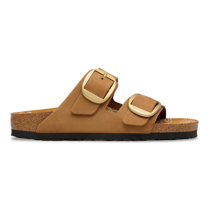 Birkenstock Women's Arizona Big Buckle Printed Footbed Nubuck Sandal — Mink