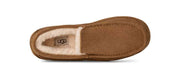 UGG Men's Ascot Slipper in Chestnut — top view showing moc-toe stitching