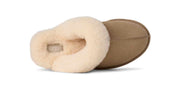 UGG Women's Scuffette II Slipper in Sand — top view showing sheepskin lining