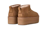 UGG Classic Ultra Mini Platform Boot — Chestnut, back view