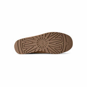Outsole of the UGG Women's Zora Ballet Flat in Chestnut showing the tan sunburst tread