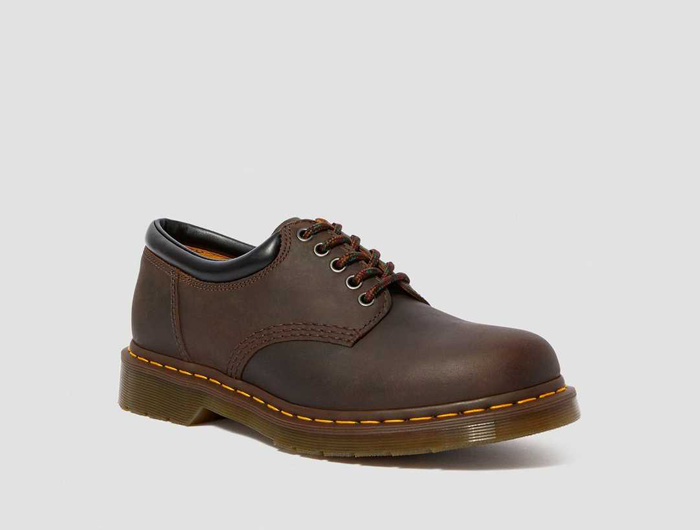 Dr. Martens 8053 5 Eye Padded Collar Shoe, Gaucho Crazy Horse