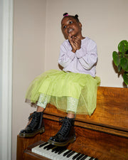 Dr. Martens Kids 1460 Patent Boot Black — back view