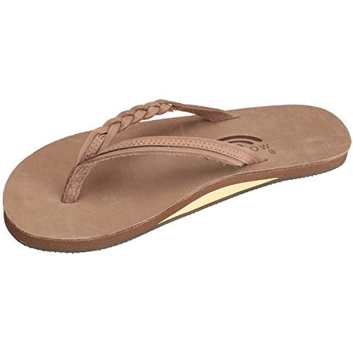 Rainbow Womens Flirty Braidy Single Layer Classic Leather Sandal