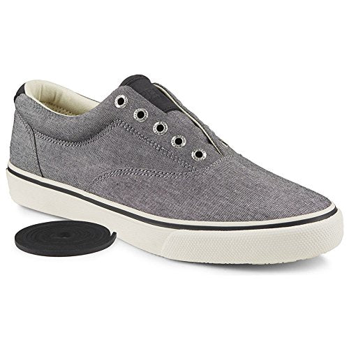 Sperry Top-Sider Men's Striper LL CVO Chambray Sneaker,Black Canvas