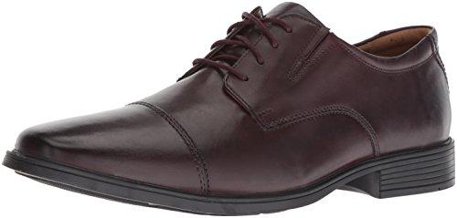 CLARKS Men's Tilden Cap Oxford, Wine Leather