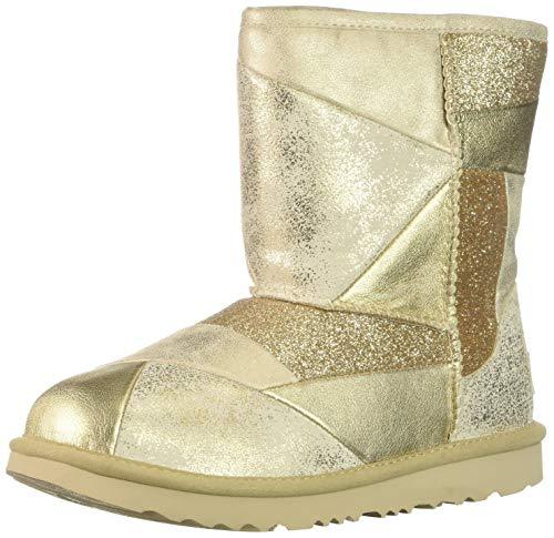 UGG Girls' T Classic Short II Patchwork Fashion Boot