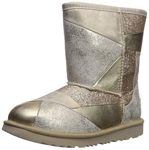 UGG Girls' T Classic Short II Patchwork Fashion Boot