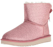 UGG Women's Mini Bailey Bow Sparkle Boot — back view