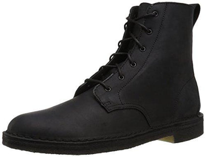 CLARKS Men's Desert Mali Ankle Boot, Black Leather
