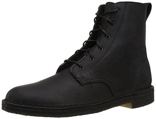 CLARKS Men's Desert Mali Ankle Boot, Black Leather