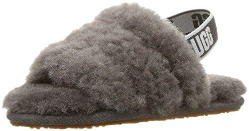 UGG Girls' T Fluff Yeah Slide Flat Sandal