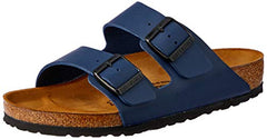 Birkenstock Arizona Soft Footbed Blue Oiled Leather Sandals Narrow
