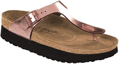 Birkenstock Papillio Women's Gizeh Platform Sandal, Copper Leather Regular