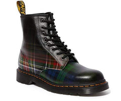 Dr. Martens Unisex 1460 Tartan Core Print Red Stewart/Black Watch Tartan Backhand Straw Grain