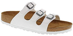 Birkenstock Florida Soft Footbed - Birko-Flor White Birko-Flor 36 (US Women's 5-5.5) Regular