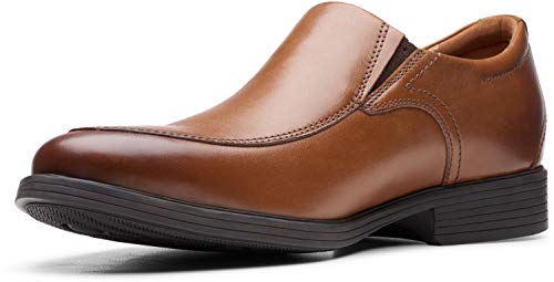 Clarks Men's Whiddon Step Slip-On — Dark Tan Leather, main view
