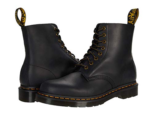 Dr. Martens 1460 PASCAL LEATHER LACE UP BOOTS Black Wild Buck