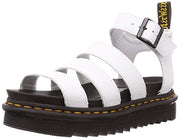 Dr. Martens Women's Blaire Hydro Sandal — White, back view