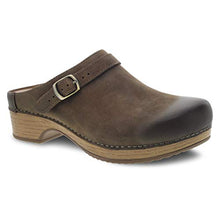 Dansko Berry Slip-On Mule Clogs for Women – Mushroom Burnished Nubuck in Mushroom