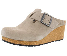 Birkenstock Womens Fanny Clog, Taupe Suede Narrow
