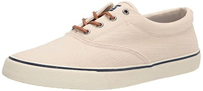 Sperry Men's Striper II CVO Nautical Sneaker, Ivory Linen