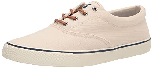 Sperry Men's Striper II CVO Nautical Sneaker, Ivory Linen